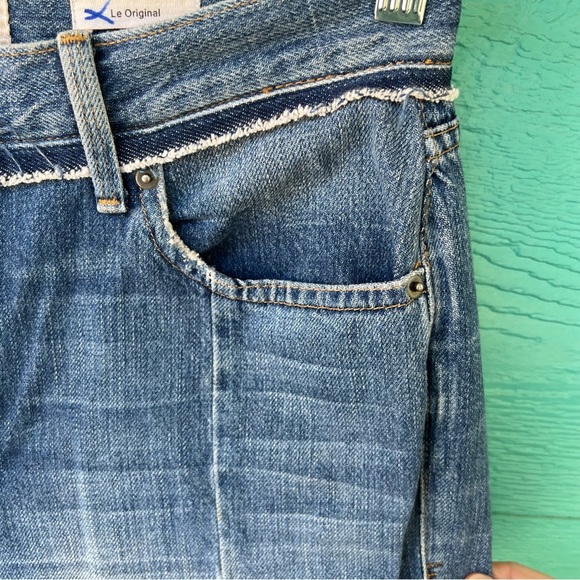 FRAME STEP HEM FRAYED DISTRESSED BUTTON FLY JEANS LE ORIGINAL SIZE 30 - Picture 5 of 14